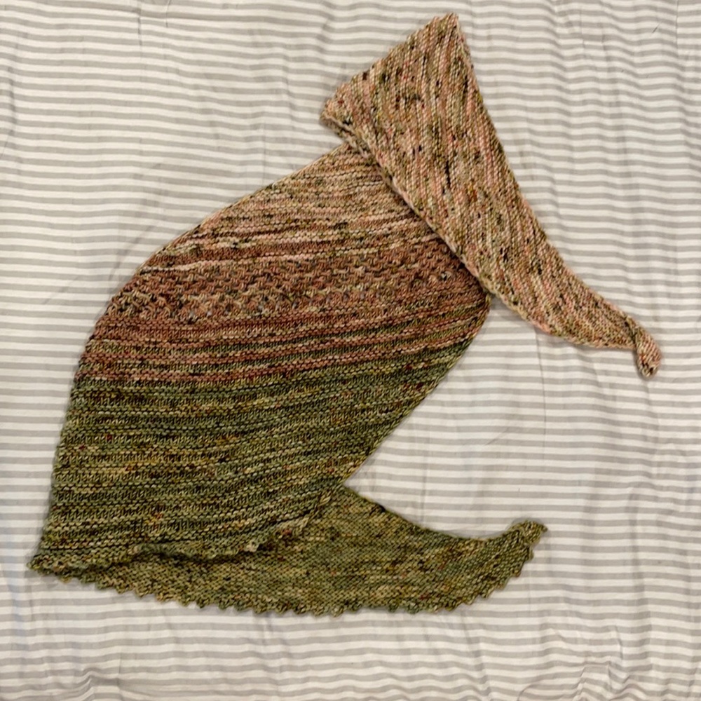 Hand-knit scarf/wrap
